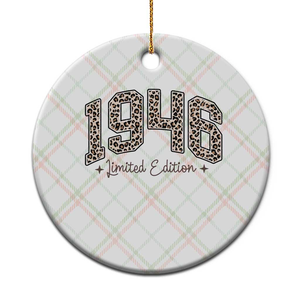 1946 Retro Birthday Ceramic Ornament 80 Year Old Leopard 80th Birthday Gifts For Women TS10 1pc Christmas Plaid Print Your Wear
