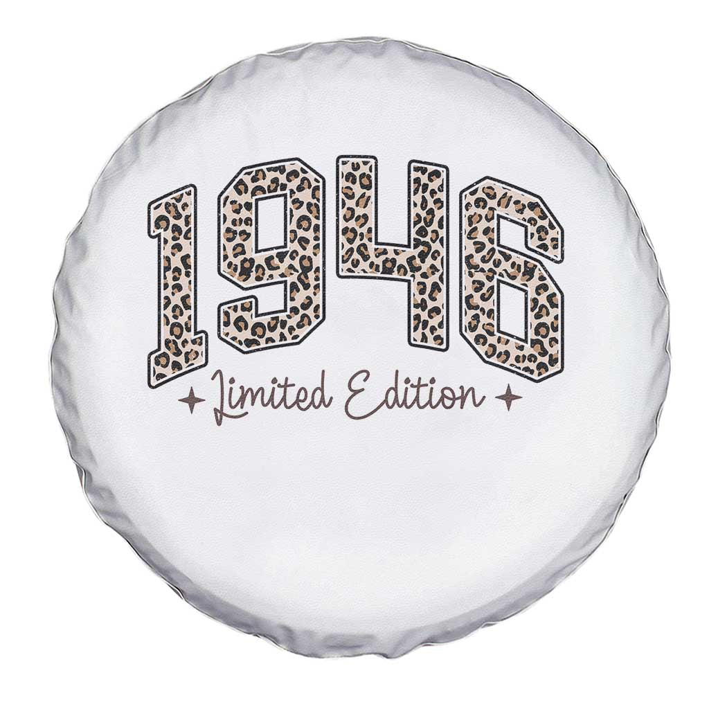 1946 Retro Birthday Spare Tire Cover 80 Year Old Leopard 80th Birthday Gifts For Women TS10 Print Your Wear
