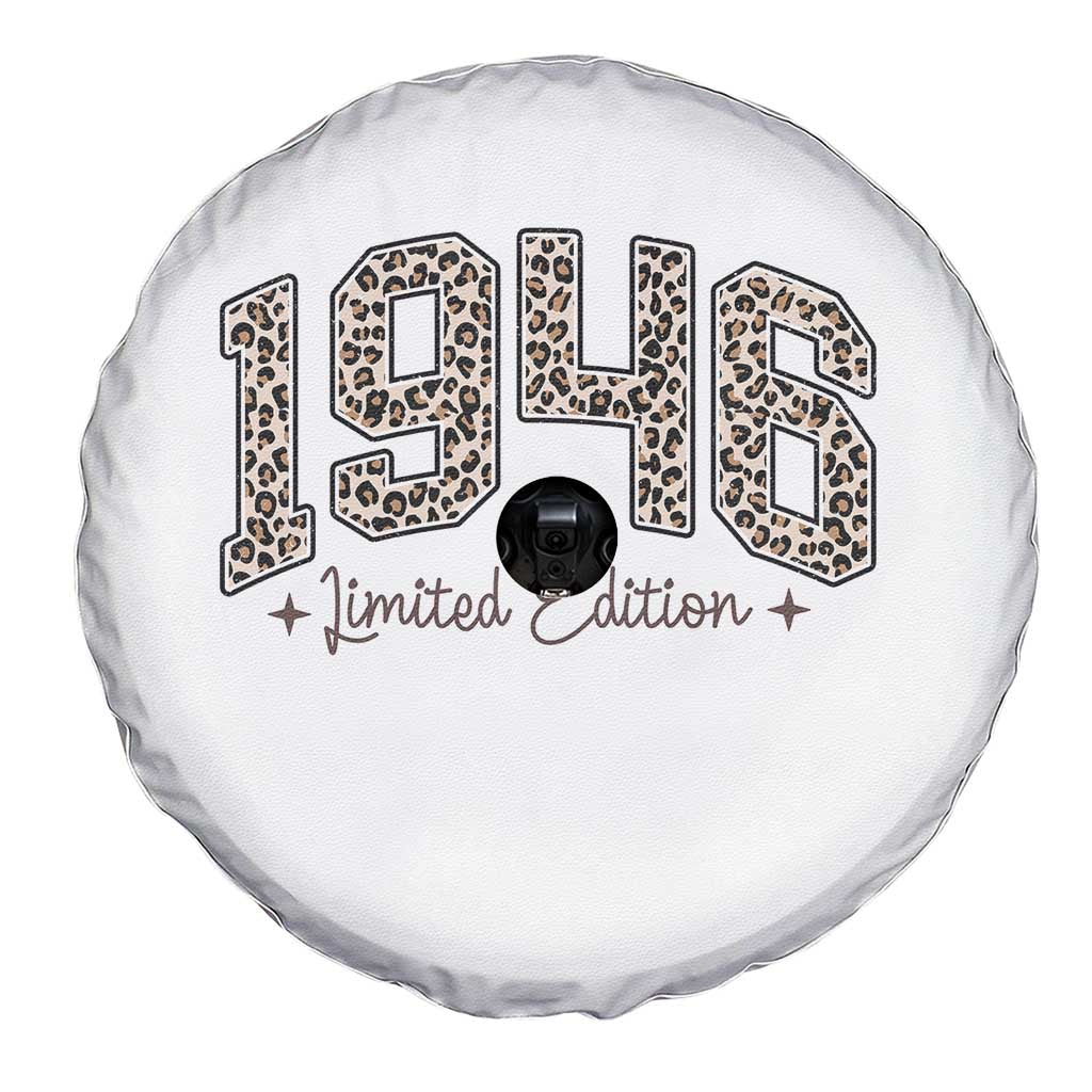 1946 Retro Birthday Spare Tire Cover 80 Year Old Leopard 80th Birthday Gifts For Women TS10 Print Your Wear
