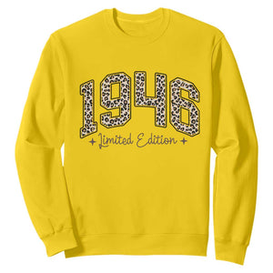 1946 Retro Birthday Sweatshirt 80 Year Old Leopard 80th Birthday Gifts For Women TS10 Daisy Print Your Wear