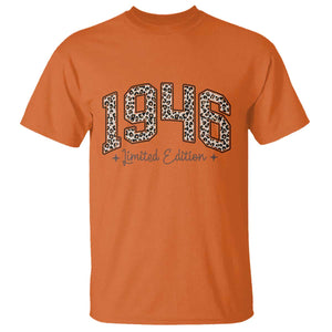 1946 Retro Birthday T Shirt 80 Year Old Leopard 80th Birthday Gifts For Women TS10 Orange Print Your Wear