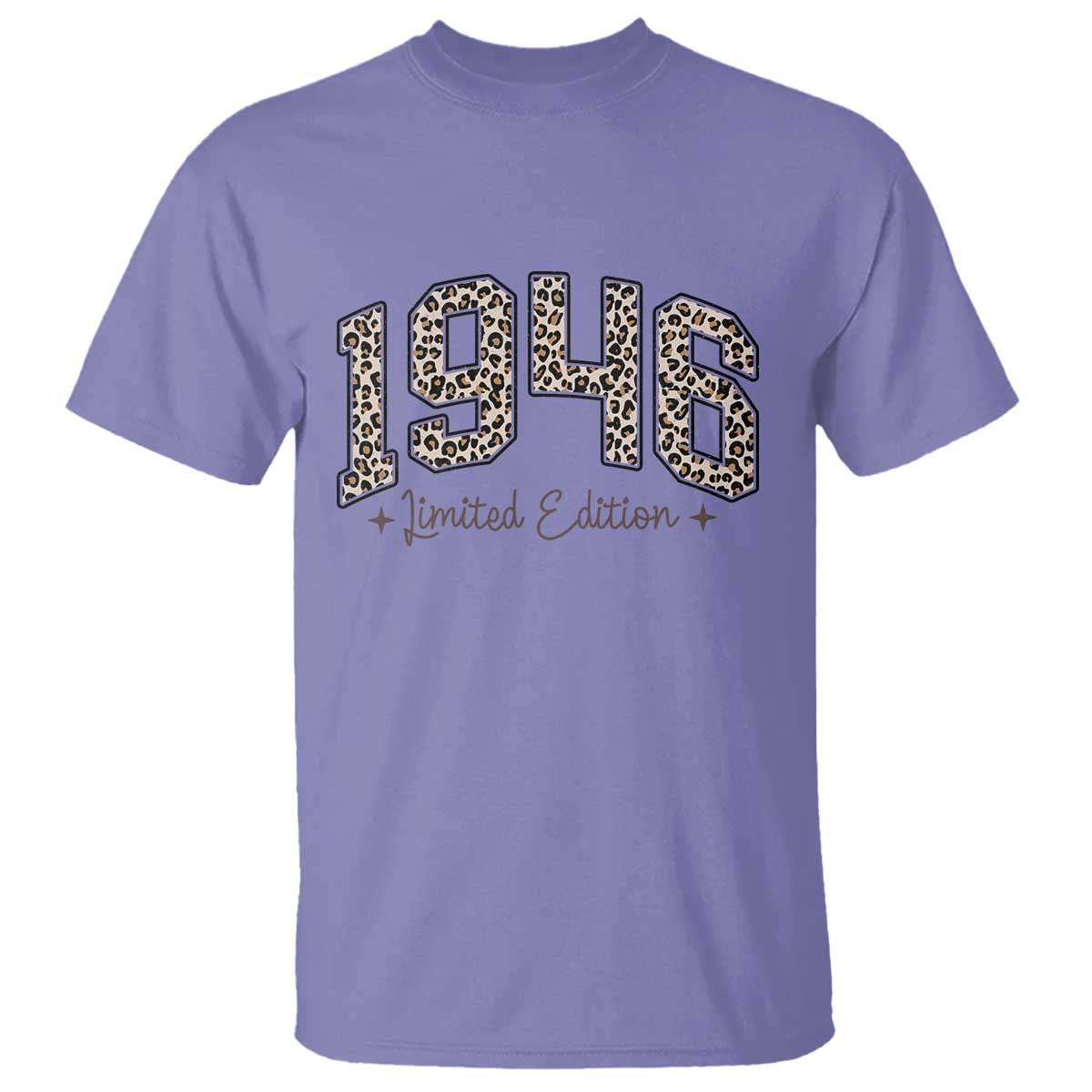 1946 Retro Birthday T Shirt 80 Year Old Leopard 80th Birthday Gifts For Women TS10 Violet Print Your Wear