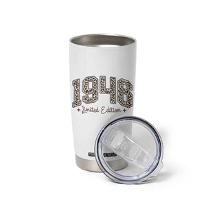 1946 Retro Birthday Tumbler Cup 80 Year Old Leopard 80th Birthday Gifts For Women TS10 Print Your Wear