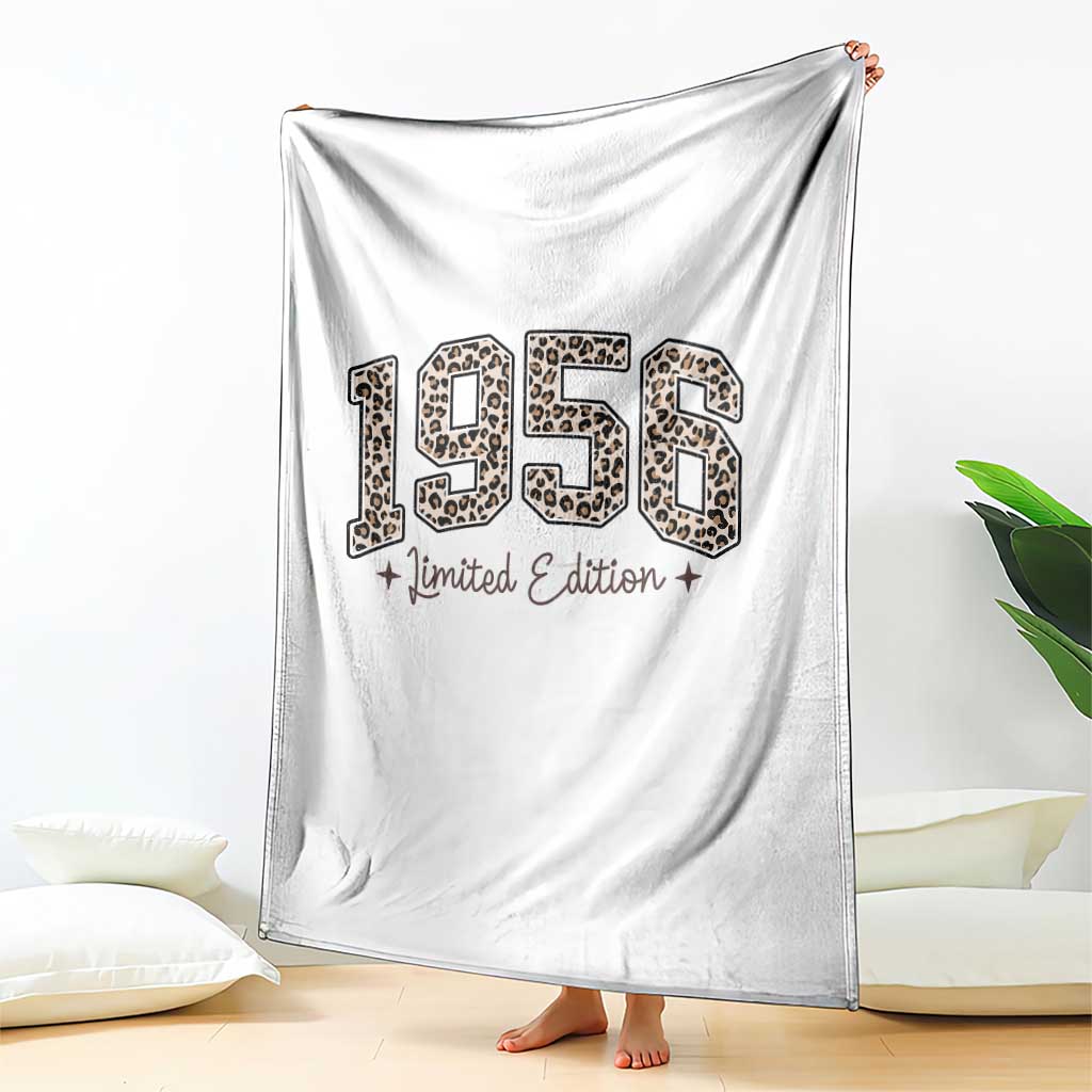 1956 Retro Birthday Throw Blanket 70 Year Old Leopard 70th Birthday Gifts For Women TS10 Print Your Wear