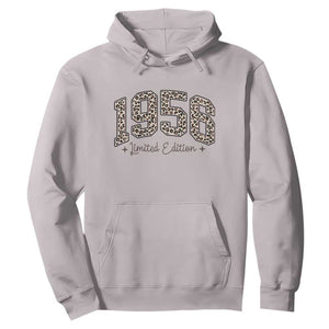 1956 Retro Birthday Hoodie 70 Year Old Leopard 70th Birthday Gifts For Women TS10 Ice Gray Print Your Wear