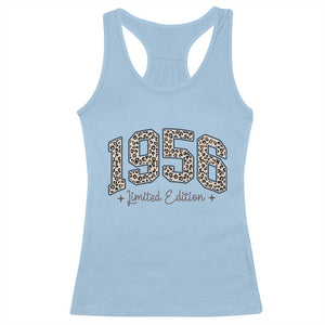 1956 Retro Birthday Racerback Tank Top 70 Year Old Leopard 70th Birthday Gifts For Women TS10 Light Blue Print Your Wear