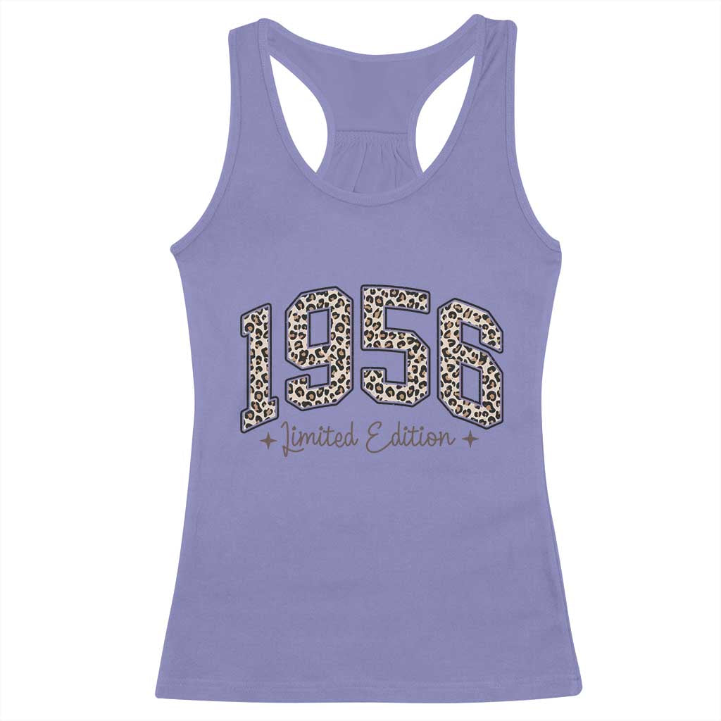 1956 Retro Birthday Racerback Tank Top 70 Year Old Leopard 70th Birthday Gifts For Women TS10 Violet Print Your Wear