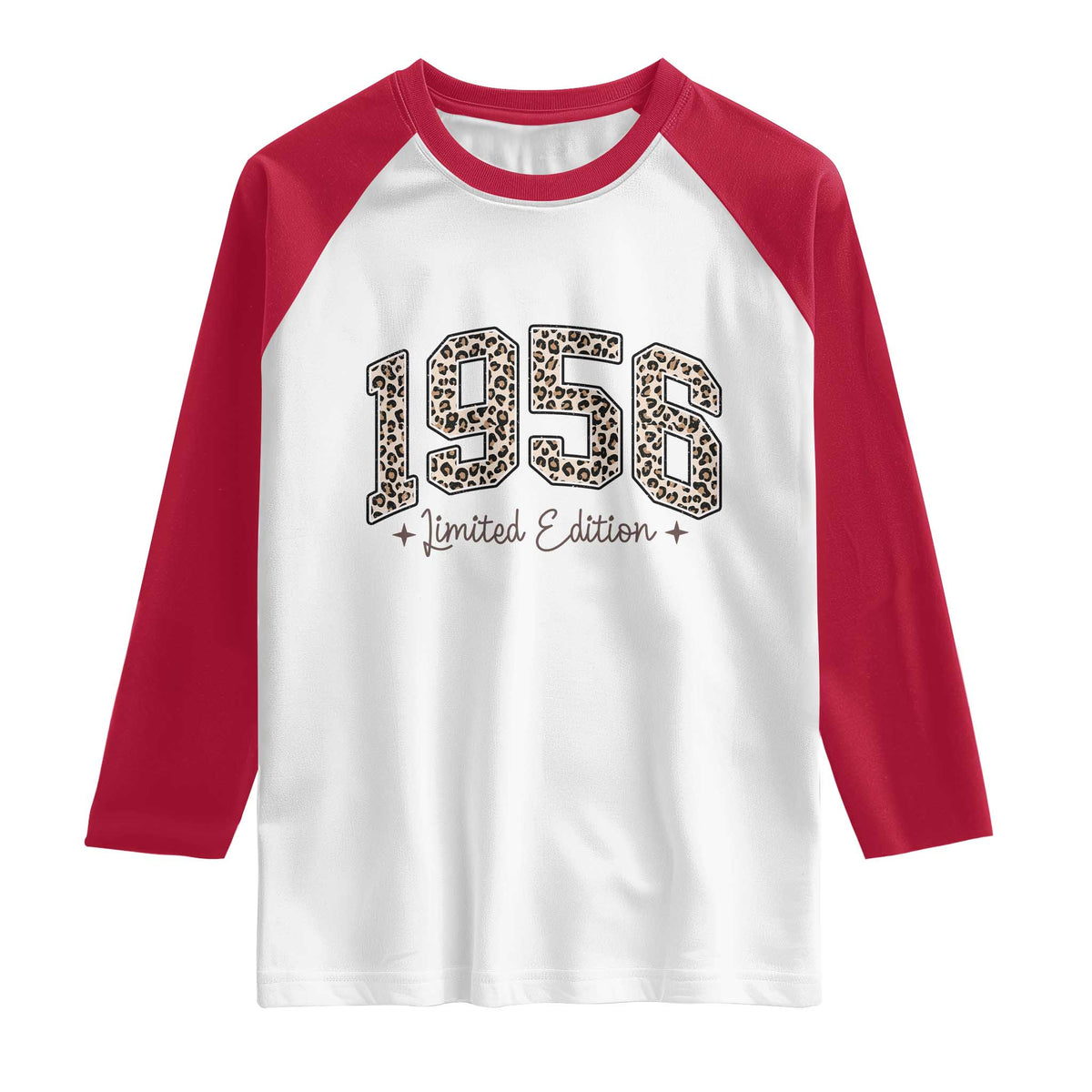 1956 Retro Birthday Raglan Shirt 70 Year Old Leopard 70th Birthday Gifts For Women TS10 White Red Print Your Wear
