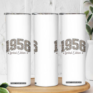 1956 Retro Birthday Skinny Tumbler 70 Year Old Leopard 70th Birthday Gifts For Women TS10 Print Your Wear
