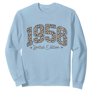1956 Retro Birthday Sweatshirt 70 Year Old Leopard 70th Birthday Gifts For Women TS10 Light Blue Print Your Wear