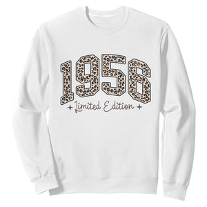 1956 Retro Birthday Sweatshirt 70 Year Old Leopard 70th Birthday Gifts For Women TS10 White Print Your Wear