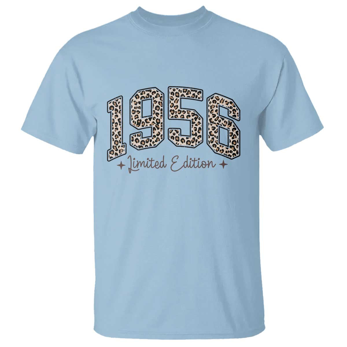 1956 Retro Birthday T Shirt 70 Year Old Leopard 70th Birthday Gifts For Women TS10 Light Blue Print Your Wear