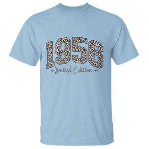 1956 Retro Birthday T Shirt 70 Year Old Leopard 70th Birthday Gifts For Women TS10 Light Blue Print Your Wear