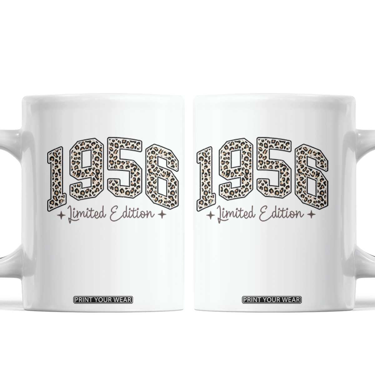 1956 Retro Birthday Coffee Mug 70 Year Old Leopard 70th Birthday Gifts For Women TS10 White Print Your Wear