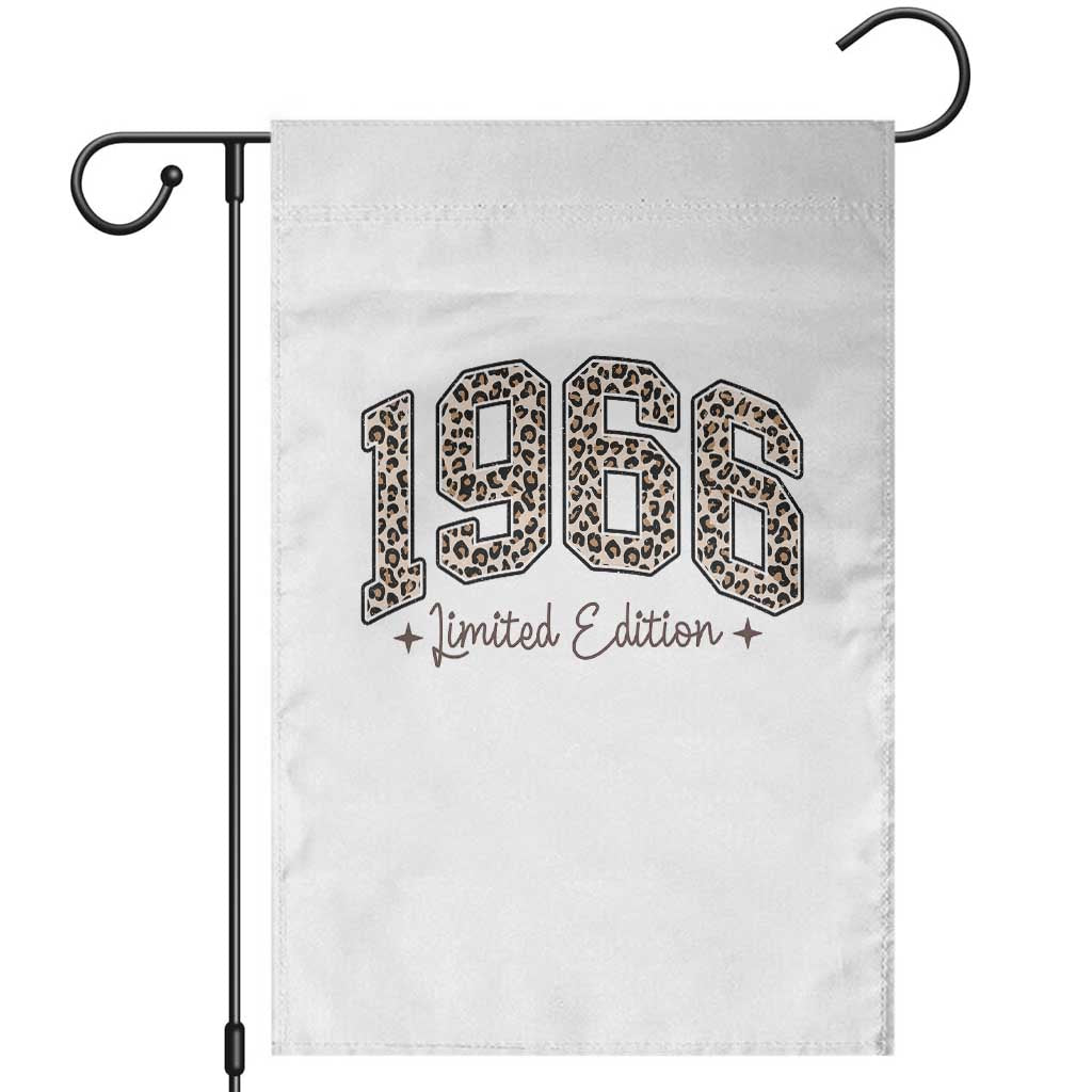 1966 Retro Birthday Garden Flag 60 Year Old Leopard 60th Birthday Gifts For Women TS10 White Print Your Wear