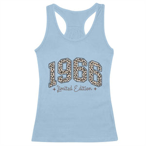 1966 Retro Birthday Racerback Tank Top 60 Year Old Leopard 60th Birthday Gifts For Women TS10 Light Blue Print Your Wear