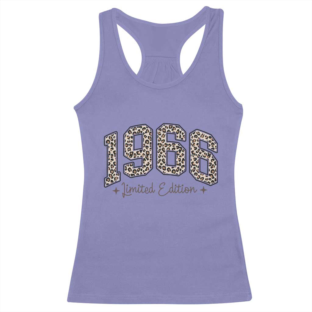1966 Retro Birthday Racerback Tank Top 60 Year Old Leopard 60th Birthday Gifts For Women TS10 Violet Print Your Wear