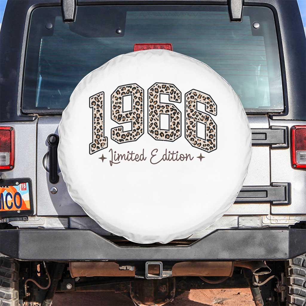 1966 Retro Birthday Spare Tire Cover 60 Year Old Leopard 60th Birthday Gifts For Women TS10 No hole White Print Your Wear