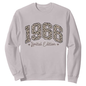 1966 Retro Birthday Sweatshirt 60 Year Old Leopard 60th Birthday Gifts For Women TS10 Ice Gray Print Your Wear