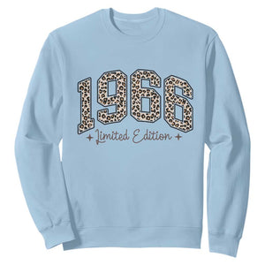 1966 Retro Birthday Sweatshirt 60 Year Old Leopard 60th Birthday Gifts For Women TS10 Light Blue Print Your Wear