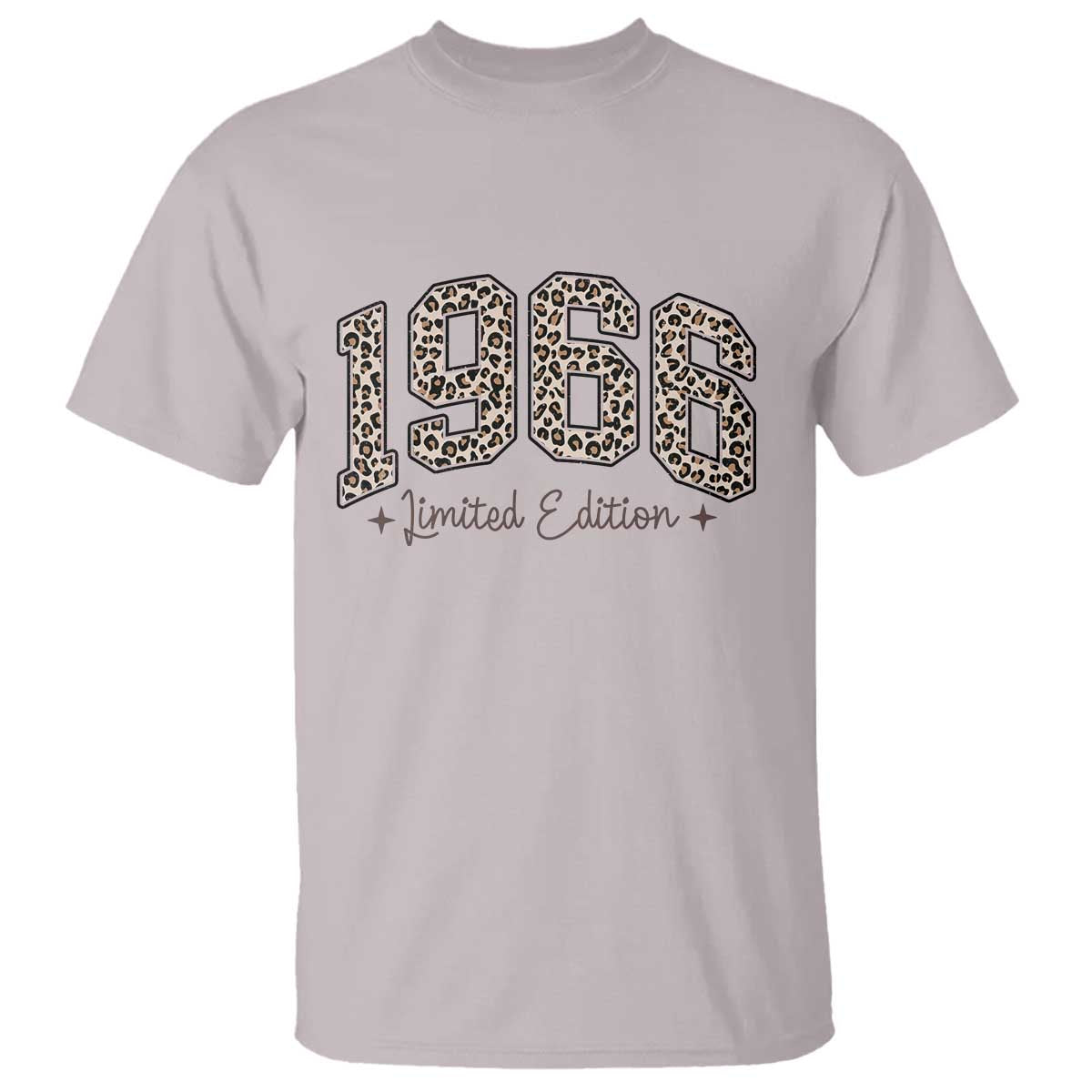 1966 Retro Birthday T Shirt 60 Year Old Leopard 60th Birthday Gifts For Women TS10 Ice Gray Print Your Wear
