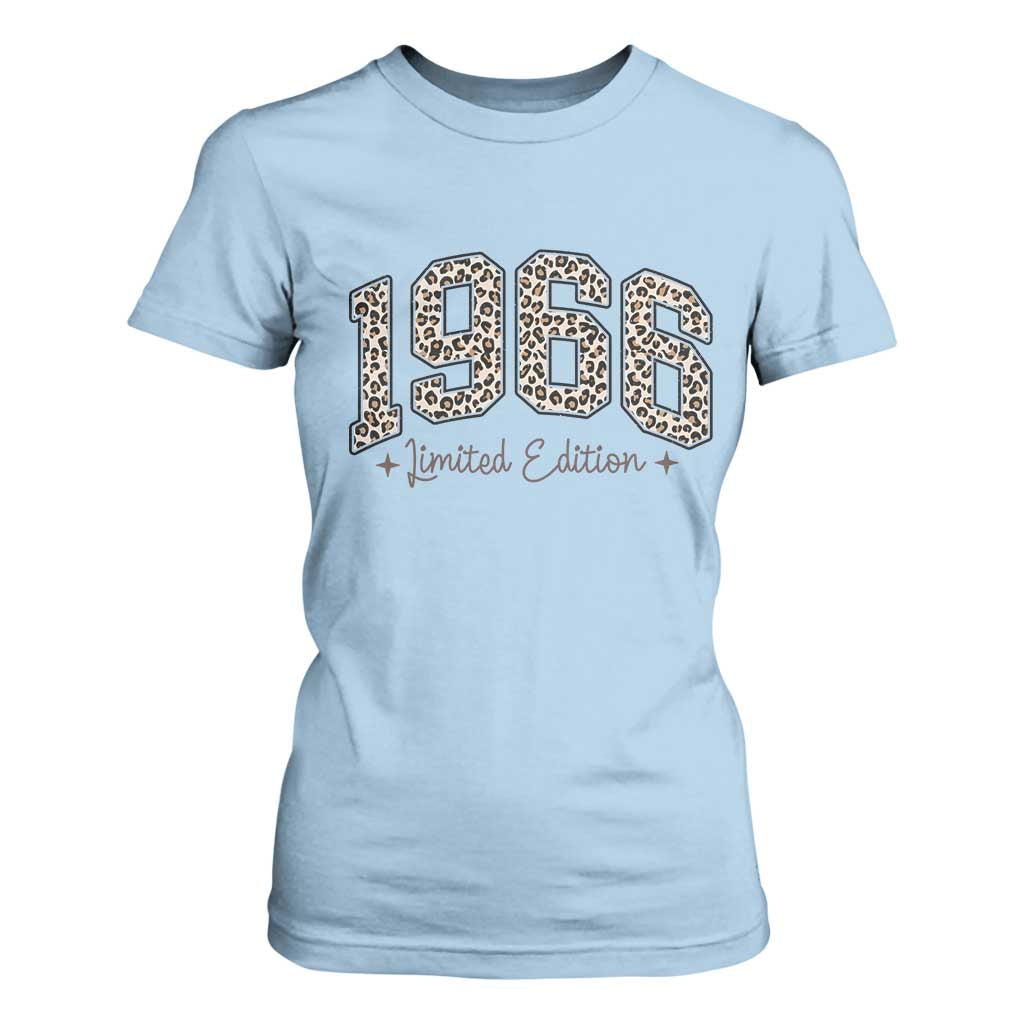 1966 Retro Birthday T Shirt For Women 60 Year Old Leopard 60th Birthday Gifts For Women TS10 Light Blue Print Your Wear