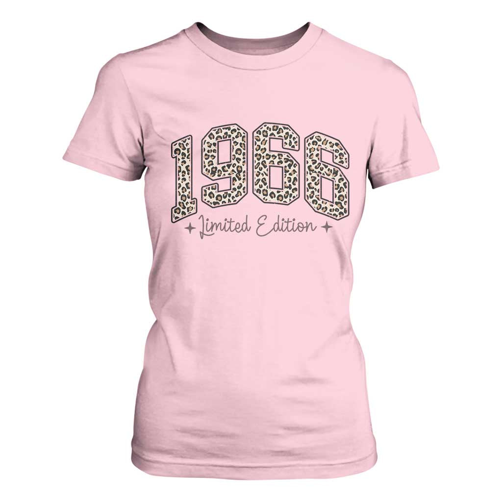 1966 Retro Birthday T Shirt For Women 60 Year Old Leopard 60th Birthday Gifts For Women TS10 Light Pink Print Your Wear