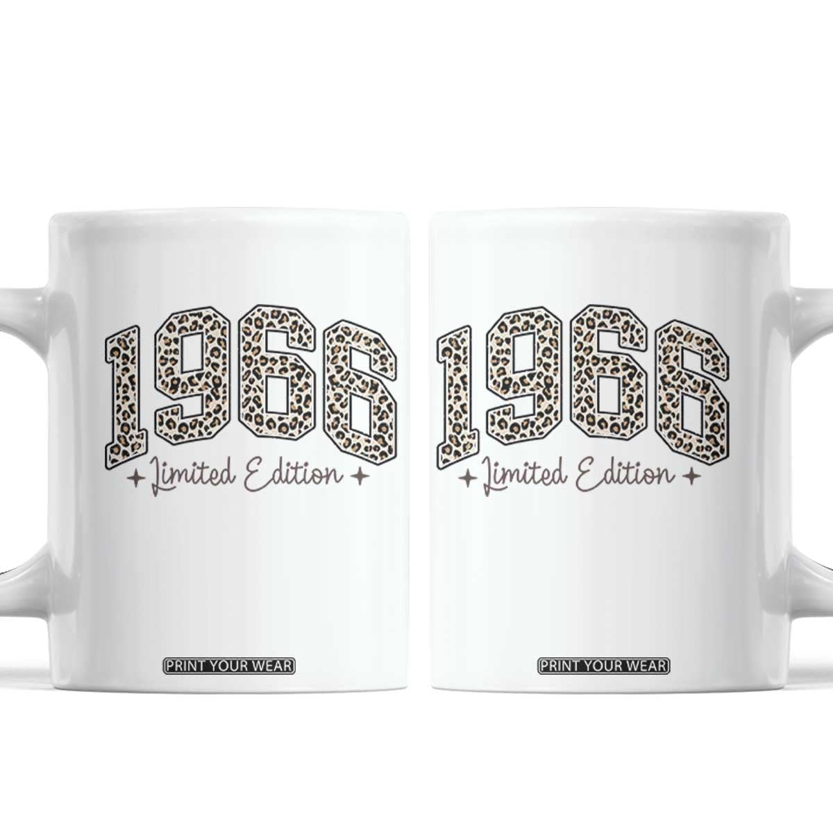 1966 Retro Birthday Coffee Mug 60 Year Old Leopard 60th Birthday Gifts For Women TS10 White Print Your Wear