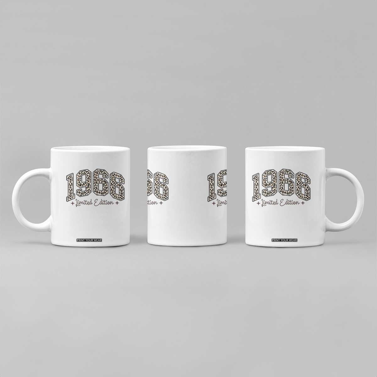 1966 Retro Birthday Coffee Mug 60 Year Old Leopard 60th Birthday Gifts For Women TS10 Print Your Wear