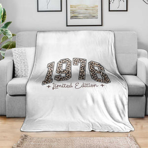 1976 Retro Birthday Throw Blanket 50 Year Old Leopard 50th Birthday Gifts For Women TS10 Print Your Wear