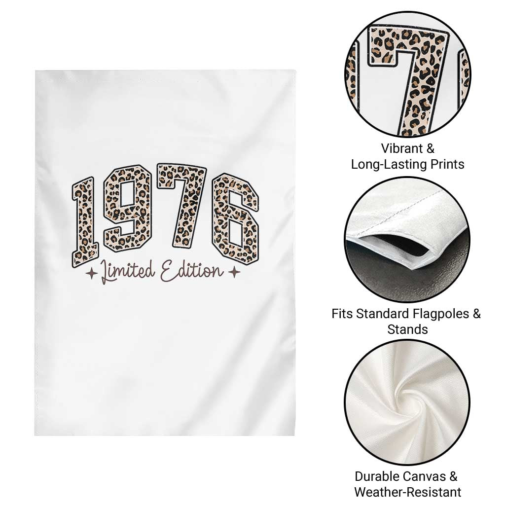 1976 Retro Birthday Garden Flag 50 Year Old Leopard 50th Birthday Gifts For Women TS10 Print Your Wear