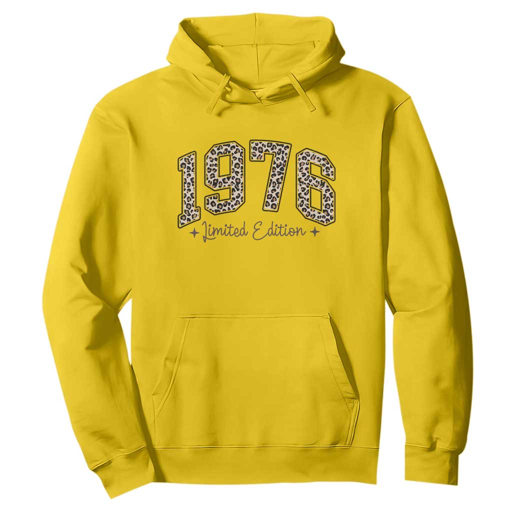 1976 Retro Birthday Hoodie 50 Year Old Leopard 50th Birthday Gifts For Women TS10 Daisy Print Your Wear