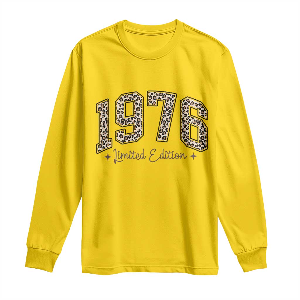 1976 Retro Birthday Long Sleeve Shirt 50 Year Old Leopard 50th Birthday Gifts For Women TS10 Daisy Print Your Wear