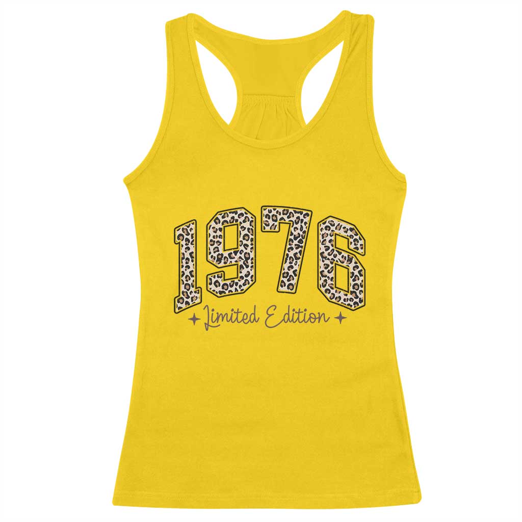 1976 Retro Birthday Racerback Tank Top 50 Year Old Leopard 50th Birthday Gifts For Women TS10 Daisy Print Your Wear