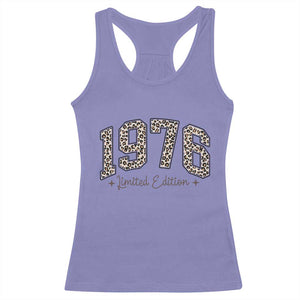 1976 Retro Birthday Racerback Tank Top 50 Year Old Leopard 50th Birthday Gifts For Women TS10 Violet Print Your Wear