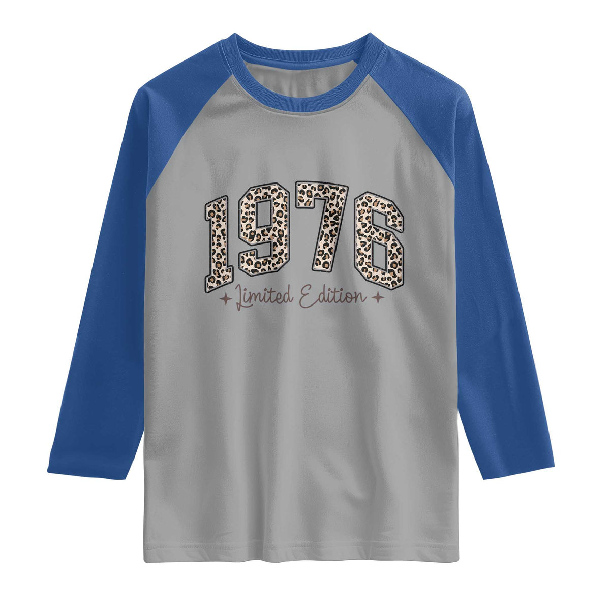 1976 Retro Birthday Raglan Shirt 50 Year Old Leopard 50th Birthday Gifts For Women TS10 Sport Gray Royal Print Your Wear