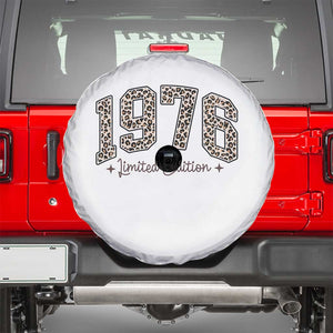 1976 Retro Birthday Spare Tire Cover 50 Year Old Leopard 50th Birthday Gifts For Women TS10 White Print Your Wear