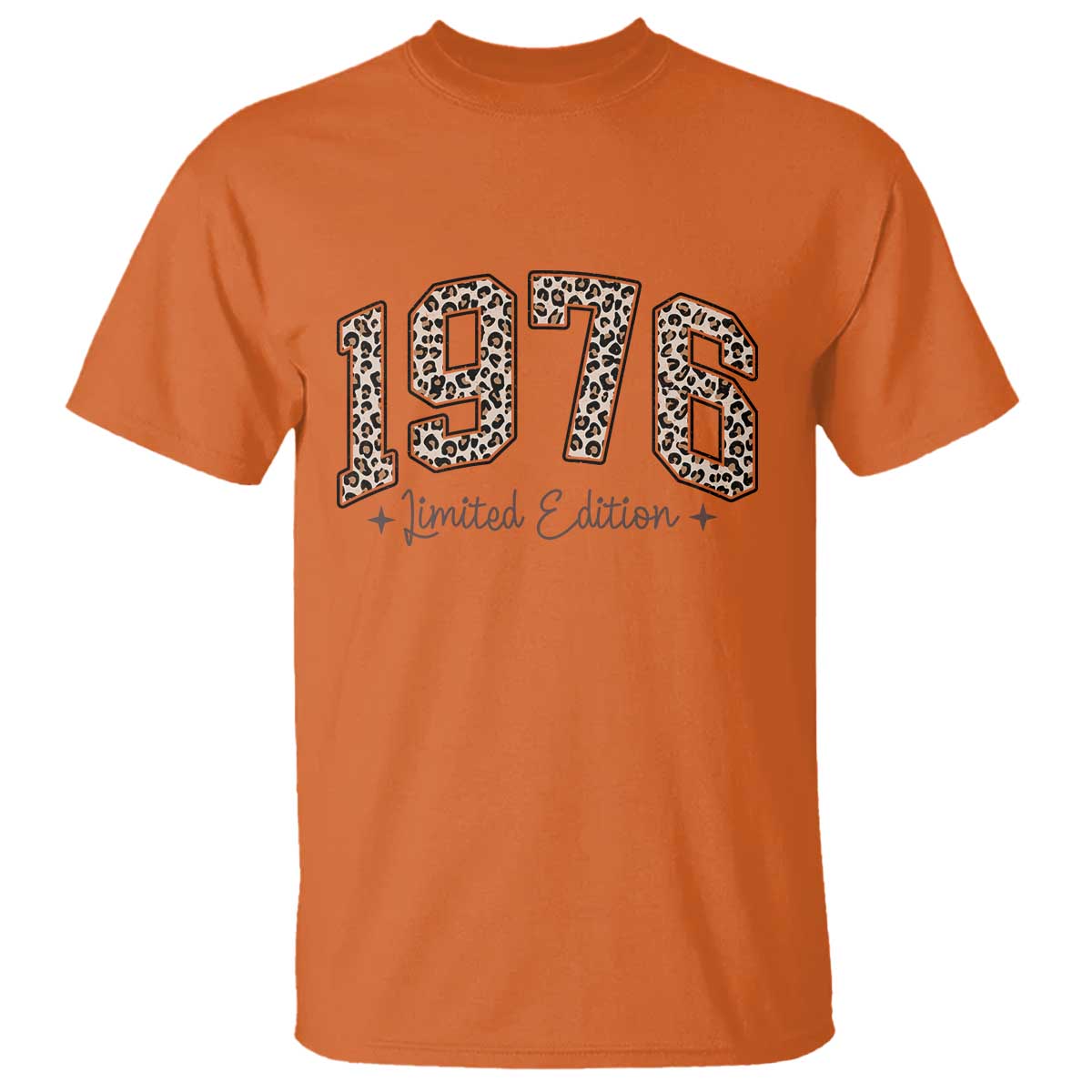1976 Retro Birthday T Shirt 50 Year Old Leopard 50th Birthday Gifts For Women TS10 Orange Print Your Wear
