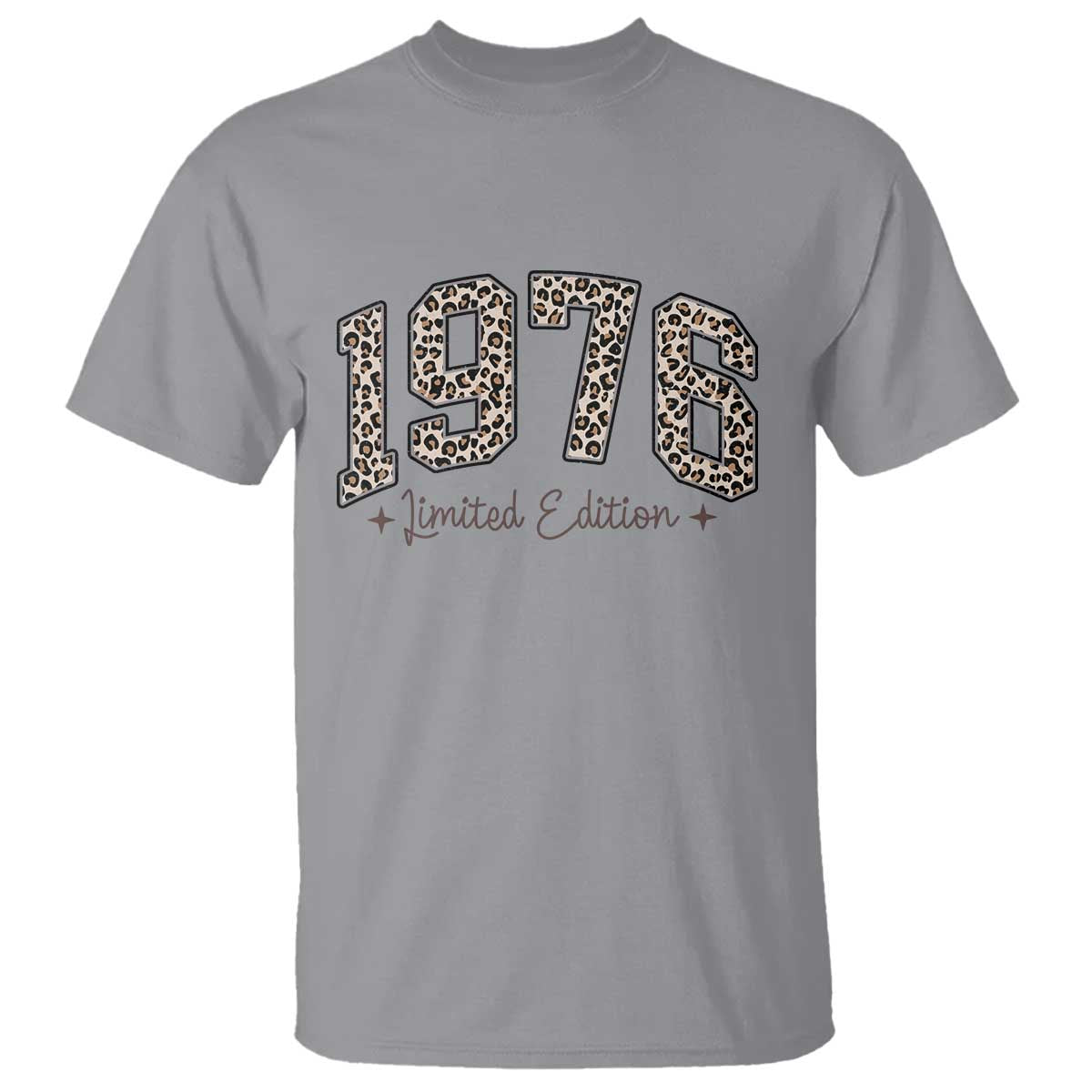 1976 Retro Birthday T Shirt 50 Year Old Leopard 50th Birthday Gifts For Women TS10 Sport Gray Print Your Wear