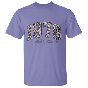 1976 Retro Birthday T Shirt 50 Year Old Leopard 50th Birthday Gifts For Women TS10 Violet Print Your Wear