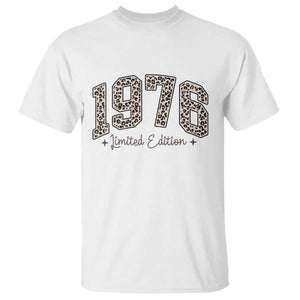 1976 Retro Birthday T Shirt 50 Year Old Leopard 50th Birthday Gifts For Women TS10 White Print Your Wear