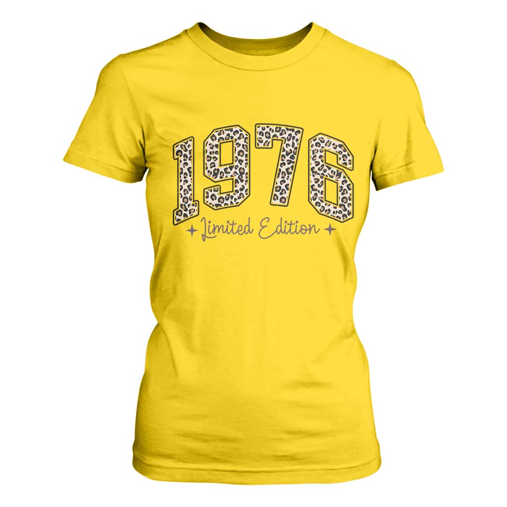 1976 Retro Birthday T Shirt For Women 50 Year Old Leopard 50th Birthday Gifts For Women TS10 Daisy Print Your Wear