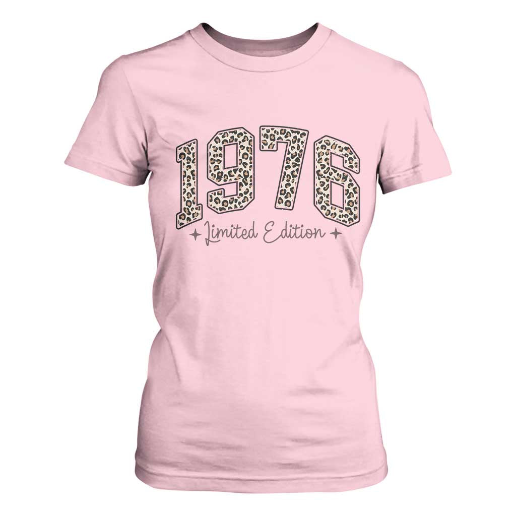 1976 Retro Birthday T Shirt For Women 50 Year Old Leopard 50th Birthday Gifts For Women TS10 Light Pink Print Your Wear