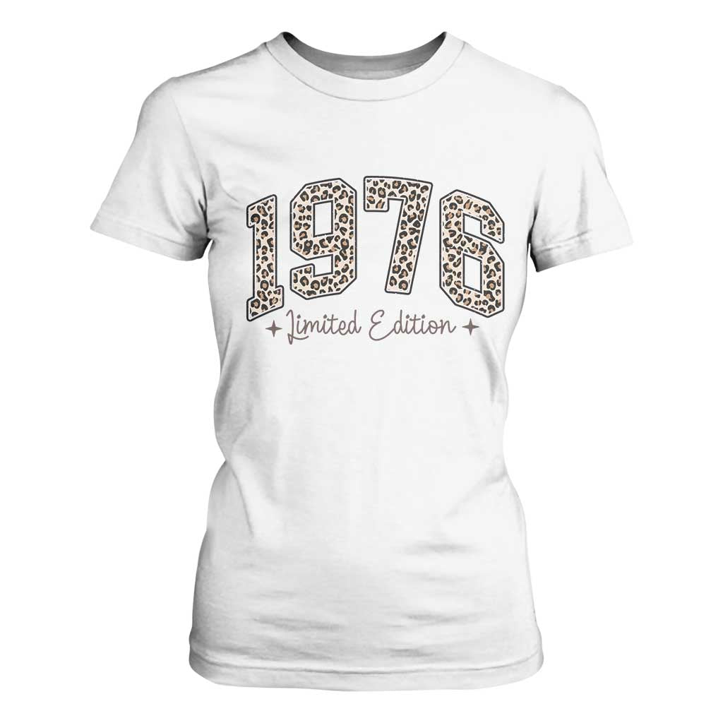 1976 Retro Birthday T Shirt For Women 50 Year Old Leopard 50th Birthday Gifts For Women TS10 White Print Your Wear