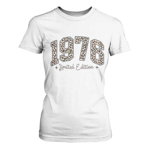 1976 Retro Birthday T Shirt For Women 50 Year Old Leopard 50th Birthday Gifts For Women TS10 White Print Your Wear