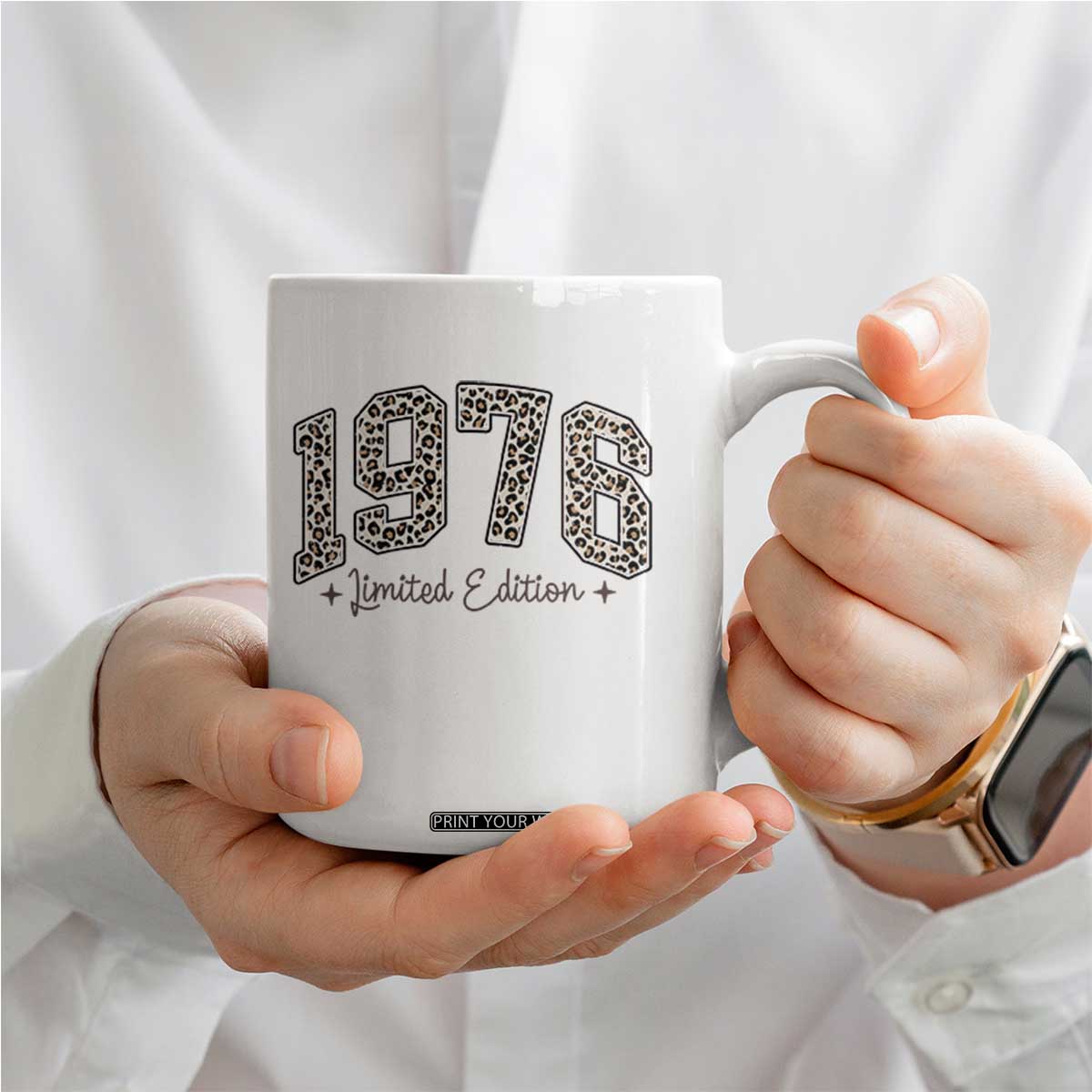 1976 Retro Birthday Coffee Mug 50 Year Old Leopard 50th Birthday Gifts For Women TS10 Print Your Wear