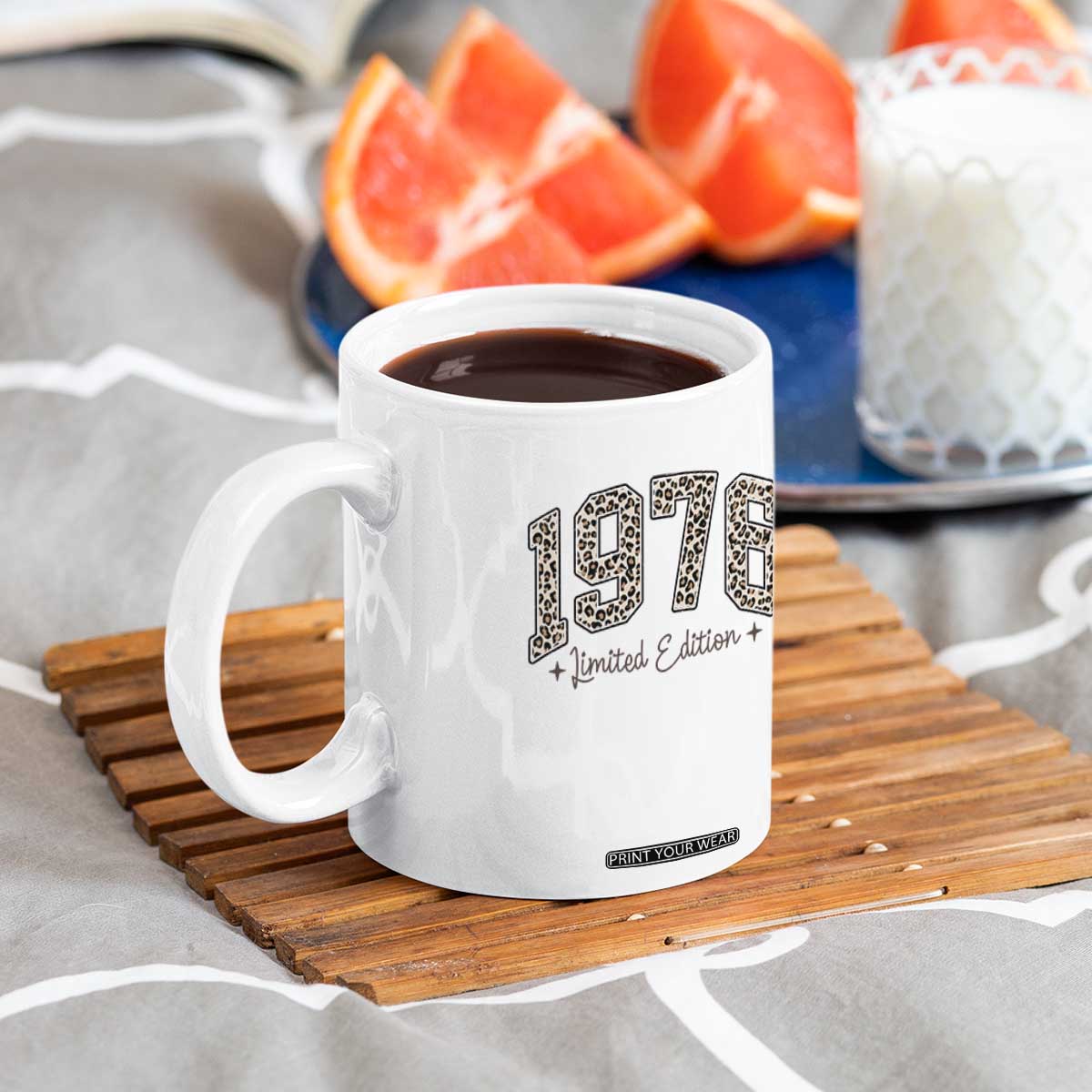 1976 Retro Birthday Coffee Mug 50 Year Old Leopard 50th Birthday Gifts For Women TS10 Print Your Wear