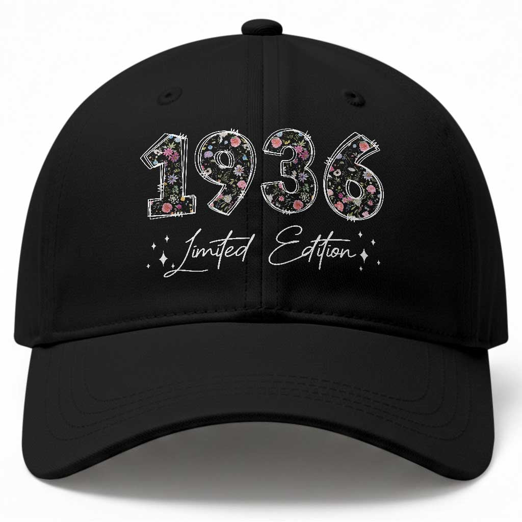 90th Birthday Baseball Cap Floral 1936 90 Year Old Birthday Gifts For Women TS10 Print Your Wear