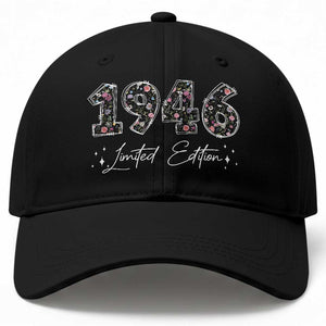 80th Birthday Baseball Cap Floral 1946 80 Year Old Birthday Gifts For Women TS10 Print Your Wear