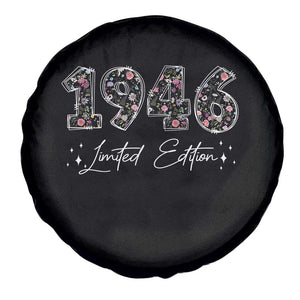 80th Birthday Spare Tire Cover Floral 1946 80 Year Old Birthday Gifts For Women TS10 Print Your Wear